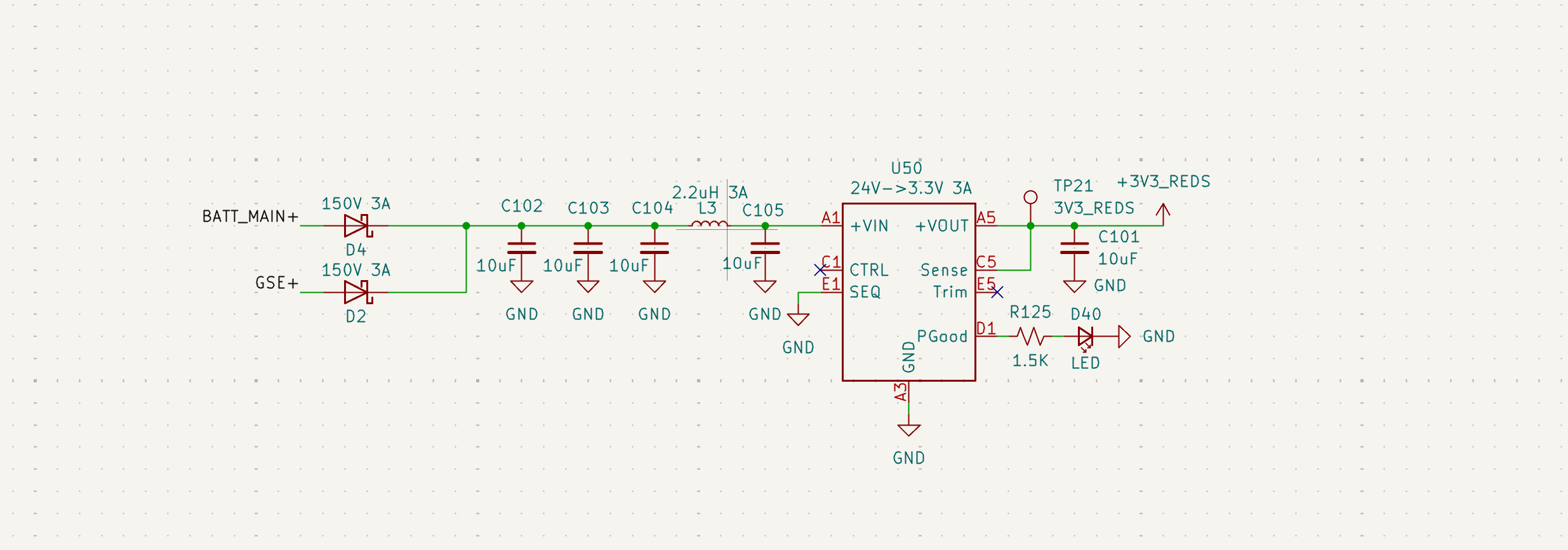 Schematic Snippet: U50 Regulator