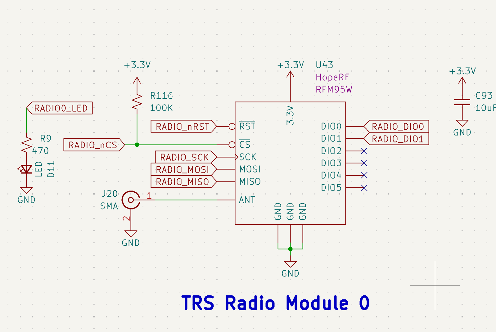 Schematic Snippet: Dual Radio Modules